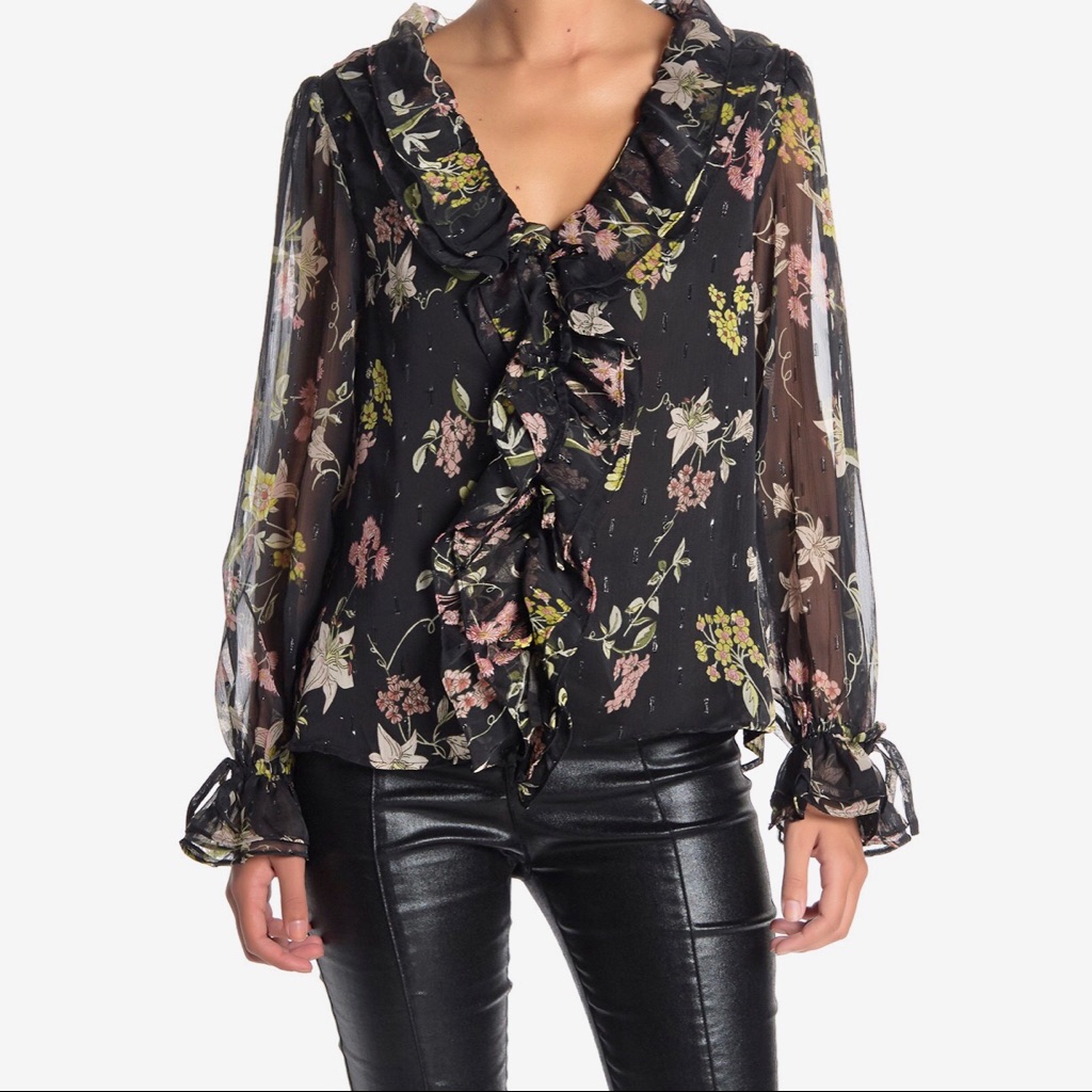 Nwt- Walter Baker -Carols Floral Print Blouse